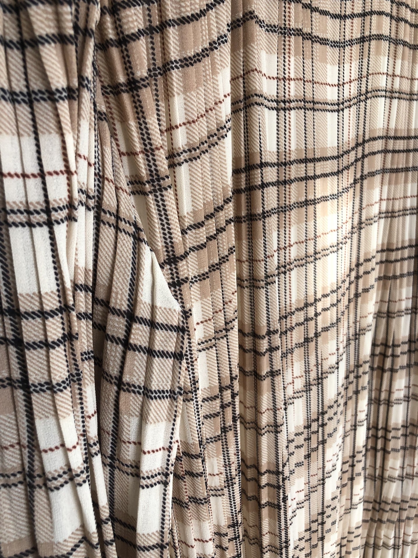 Checkered Beige - Dress