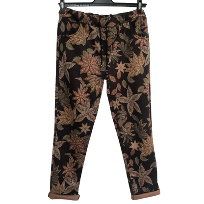 Brown Flowers - Pants