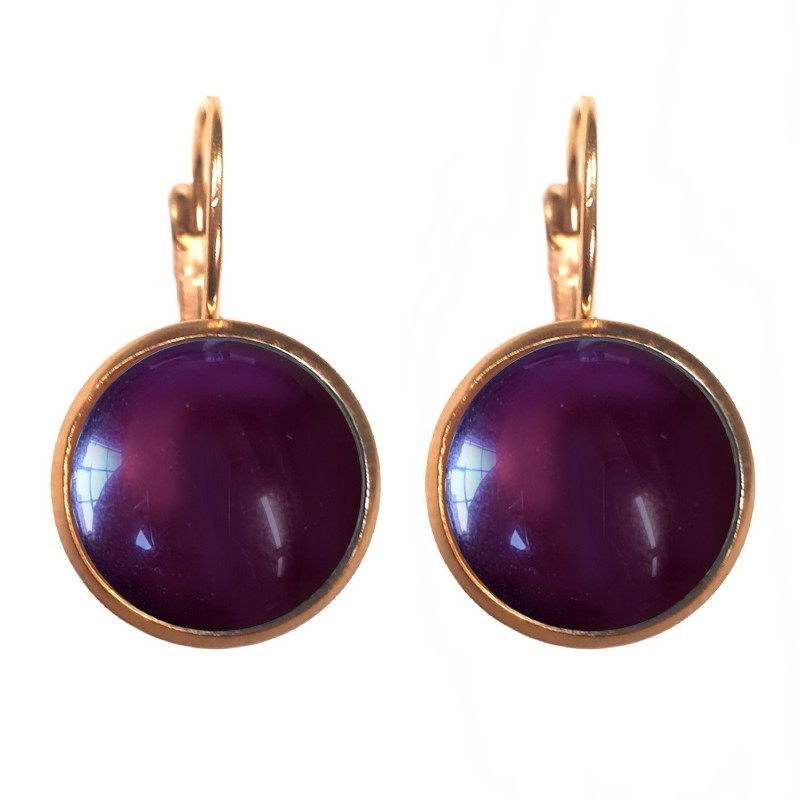 Dots Deep Violet - Earrings