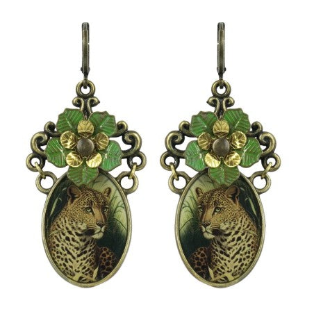 Leopard Olive - Earrings