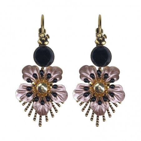 Raio Pale Pink & Black - Earrings