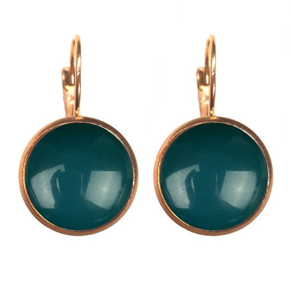 Dots Solid Teal - Earrings